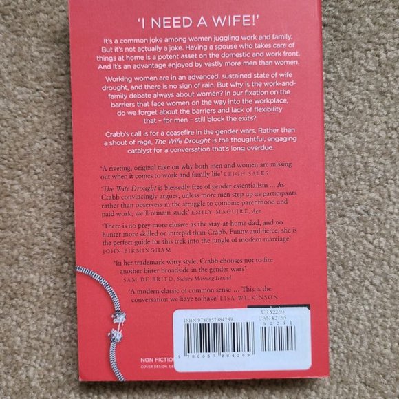 4/$20 The Wife Drought by Annabel‎ Crabb - Paperback - Picture 3 of 5